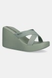 Ipanema papuci HIGH FASHION culoarea verde, toc pana, 83646-BD680