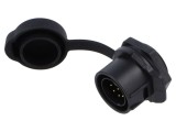 Conector circular soclu tată 9 pini 5A 250V IP67 drept LUTRONIC