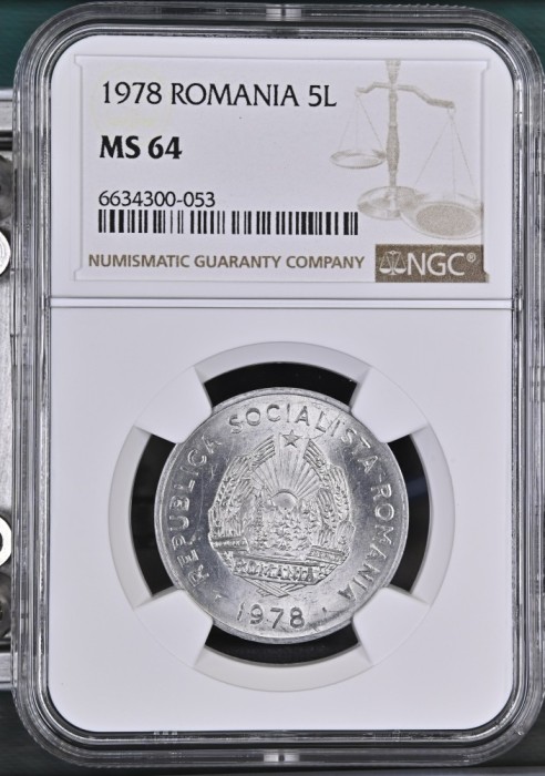 Romania - 5 Lei 1978 - MS 64