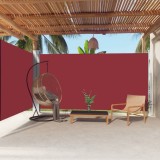 Copertina Laterala Retractabila Gossi, 200x600cm, Poliester, Rosu - Paravan Vant, Soare, Intimitate - Gradina, Terasa