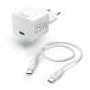 Incarcator Retea Hama 25W, USB-C Power Delivery, Cablu 1.5m, Alb - Incarcare Rapida Smartphone, Tableta