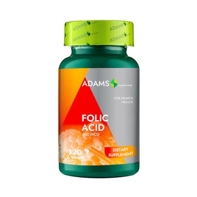 Acid Folic 400mcg Adams Vision 120cpr foto