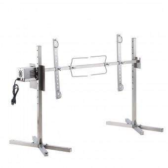 Rotisor electric pentru gratar Inox, max 60 kg, lungime de lucru 116 cm, putere 52 W, Inaltime reglabila 8 niveluri foto