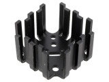 Radiator extrudat negru 46mm x 46mm pentru SOT32, TO3, TO66, TO9