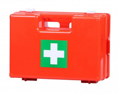 Trusă medicala de prim ajutor, valiză de plastic goală, 28 cm x 21 cm x 11,5 cm foto