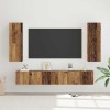 VidaXL Set comodă TV 4 pcs Lemn vechi 30.5 x 30 x 90 cm Lemn compozit