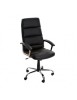 Scaun birou OFF 618, piele ecologica, mecanism balans, baza cromata, 110 kg