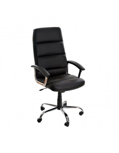 Scaun birou OFF 618, piele ecologica, mecanism balans, baza cromata, 110 kg
