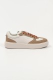 Karl Lagerfeld sneakers din piele MAXI KUP RSG barbati, culoarea bej, KL52235