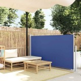 Cumpara ieftin Copertină laterală retractabilă terasă, albastru, 120x500 cm