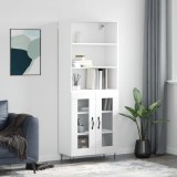 vidaXL Dulap &icirc;nalt, alb, 69,5x34x180 cm, lemn compozit