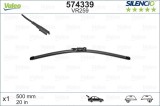 Lamela stergator spate Valeo Silencio Rear 574339, cauciuc+grafit, tip clasic, Ford Mondeo, Opel Insignia