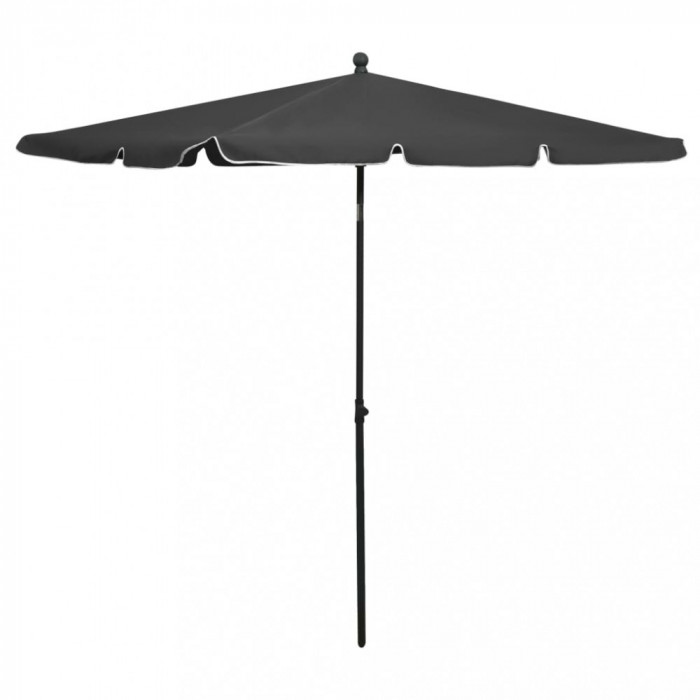 Umbrelă de grădină cu st&acirc;lp, antracit, 210x140 cm