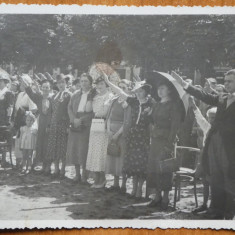 Fotografie originala , Olga Grecanu la o intrunire legionara , 1940