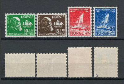 Norvegia 1941 - 50 ani Societatea pt Salvarea Naufragiatilor - MICI DEFECTE foto