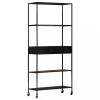 VidaXL Bibliotecă, 80x35x180 cm, lemn mango nefinisat &amp; fier