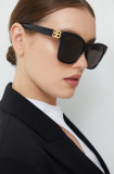 Balenciaga ochelari de soare femei, culoarea negru