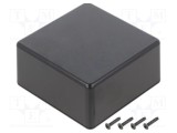 Carcasă universală TAKACHI 80mm X 80mm Z 40mm ABS neagră IP40