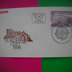 HOPCT PLIC FDC -S 2114 CETATEA RIEGERSBURG - EUROPA CEPT 1978-AUSTRIA