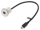 Cablu USB 2.0 DELOCK 88186 Mini USB B 0,3m Negru