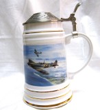 HALBA PORTELAN ENGLEZESC CRESTLEY IN EDITIE LIMITATA DECOR AVIOANE DE LUPTA SPITFIRE DAWN PATROL