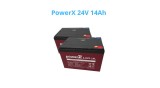 Pachet acumulator bicicletă PowerX 24V 6-DZF-14L 6-DZM-14 (2x12V-14Ah)