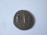 Rară! Monedă antică romană din bronz Antoninianus 1 AS=1/16 Denarius 270-275 A.D.? Aurelianus,diametrul=22-23 mm,greutate=3,65 grame