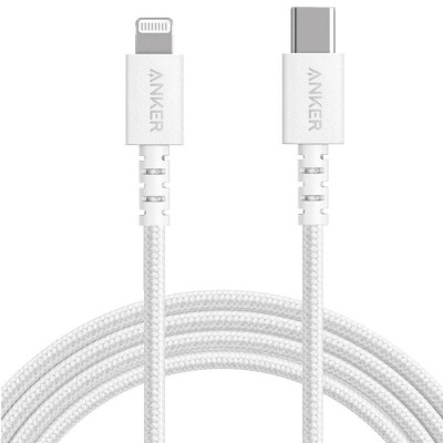 Cablu de date lightning la tip-c, 0.9m, anker power line select, white foto
