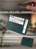 Portcard Personalizat din Piele Naturala Duma , Portofel Minimalist Gravat, Diverse Culori