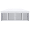 Pavilion Gradina/Terasa GartenVIP DiyLine 5.85x2.95m, Cadru Metalic, Plasa Insecte, Alb/Negru