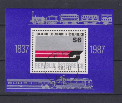AUSTRIA 1987 MI. BL.9 STAMPILAT foto