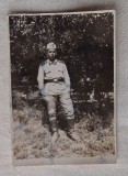 Soldat in termen, uniforma armata romana din perioada RPR ( Republica Populara Romana), Fotografie veche Romania