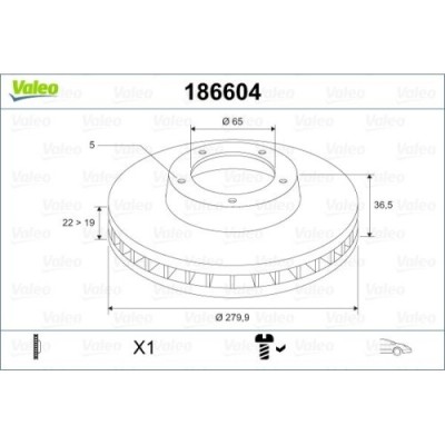 Valeo Disc frana foto