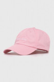 Tommy Jeans șapcă de baseball din bumbac culoarea roz, uni AW0AW15845