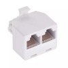 Adaptor RJ45 8p8c tata la 2x mama RJ45 alb, Oem