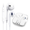 Casti jack 3.5mm cu microfon stereo pentru telefon Apple iPhone 5 6 6S 7 Plus 8, Casti In Ear, Cu fir, Mufa 3,5mm