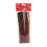 Cumpara ieftin Sarma Chenille cu sclipici, 50 buc | Apli