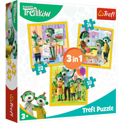 PUZZLE TREFL 3IN1 DISTRACTIE IN FAMILIA TREFILIKI SuperHeroes ToysZone foto