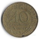 Moneda Franța 10 centimes 1975