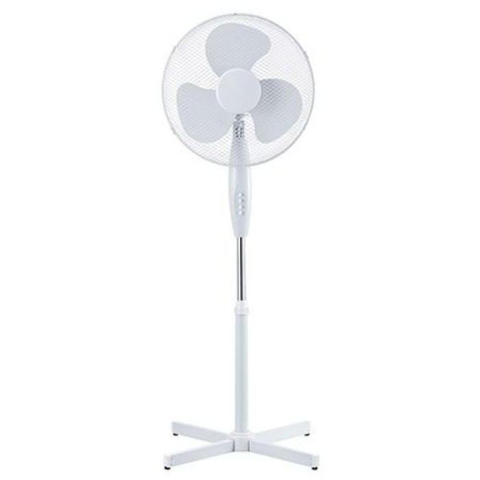 Ventilator cu picior, 40 W, 120 cm, 3 viteze, miscare oscilatoare, Alb