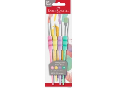 Pensule Soft Touch pastel Faber-Castell 4 buc/set foto