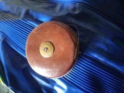 Rulet de Bronz cu etui de piele 50 metri, panza rupta foto