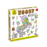 Puzzle din lemn - Woody Puzzle - Unicorns | Ludattica