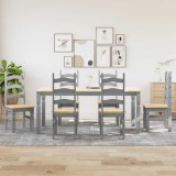 VidaXL Set de sufragerie din 7 piese Panama din lemn masiv de pin gri