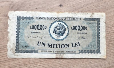 Bancnota 1000000 lei 1947 foto