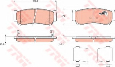 Set placute frana,frana disc HYUNDAI H-1 Starex (H200) caroserie (1997 - 2007) TRW GDB3419 foto