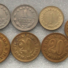 Iugoslavia lot 1 dinar 10 para 20 para 50 para 1965 1968 1973 1977 1983 **