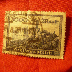 Timbru 1923 Germania - 5000 Marci , stampilat