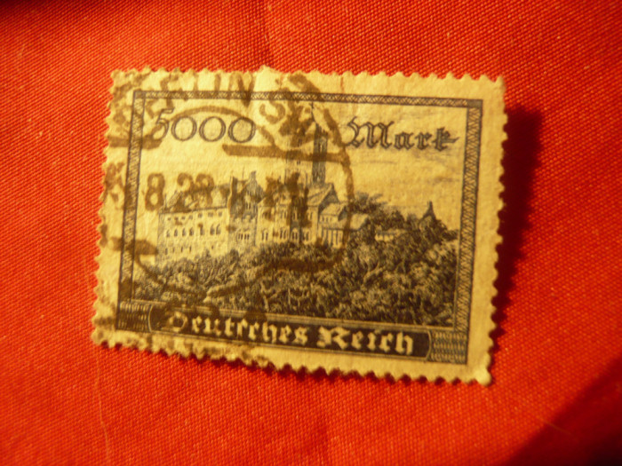 Timbru 1923 Germania - 5000 Marci , stampilat