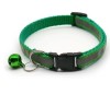 Zgarda reflectorizanta pentru pisica sau caine, cu clopotel, reglabila - Verde, Oem
